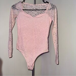 Hollister Co. Light Pink Long Sleeve Bodysuit